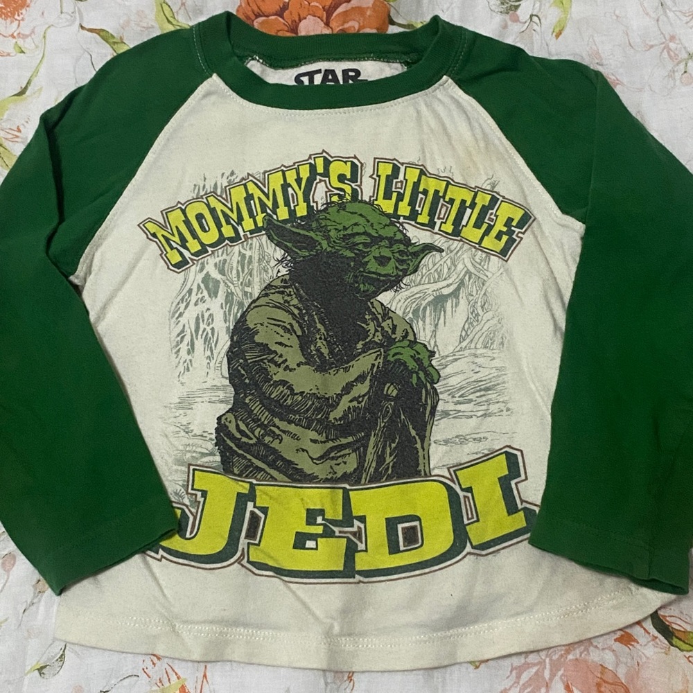 Star Wars Yoda tee -Mommy’s Little Jedi